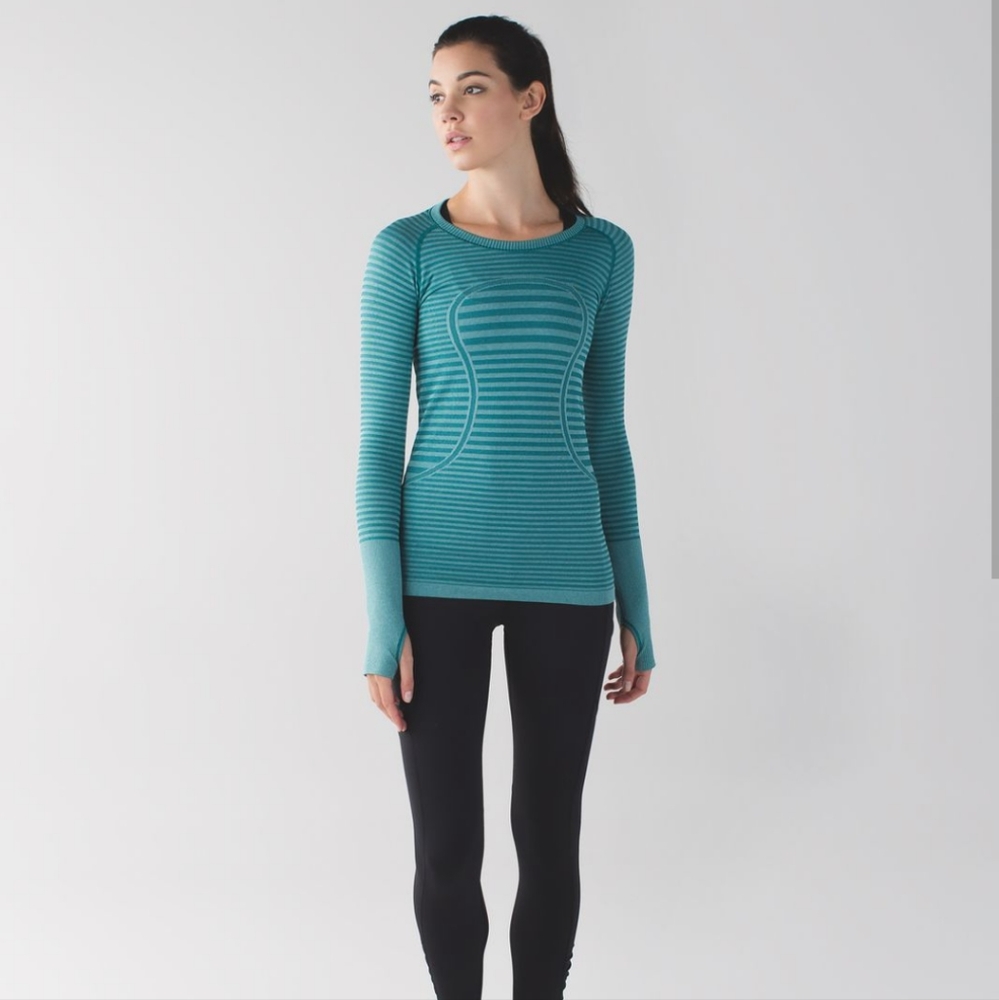 Lululemon Swiftly long sleeve Crew Lucy Stripe